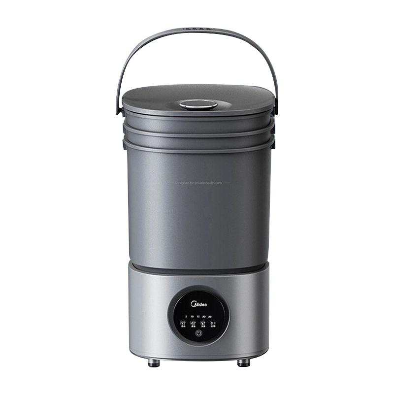 美的(Midea)内衣裤分桶洗衣机便携式婴儿童衣服清洗机1.5KG触控迷你洗袜子神器(一机三桶) MFB15-33S