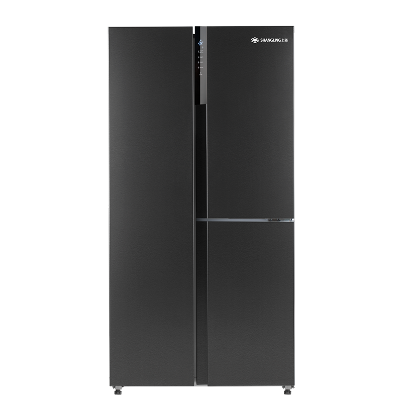 上菱601升T型对开三门变频冰箱风冷无霜一级能效净味除菌独立变温室智能生态BTE601PWLD(丝蕴灰)