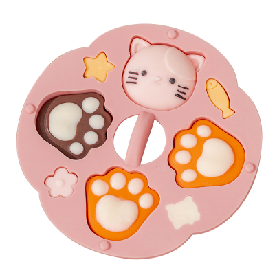 宝宝辅食蒸糕硅胶模具婴幼儿食品级可蒸糕点猫爪米糕全套工具磨具