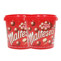 麦提莎Maltesers麦丽素桶装牛奶夹心巧克力豆球465g 两桶装 零食糖果