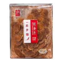 长白山人参红参片2.0CM-4.0CM红参片大片纯正高丽参品种 健康礼品煲汤补品泡酒材料
