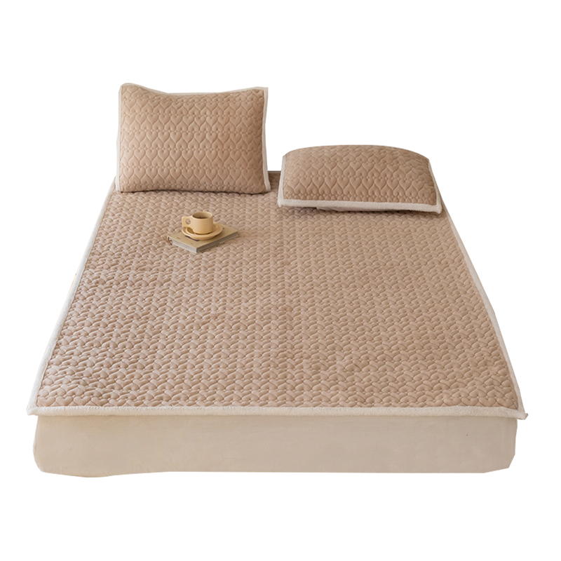 俏佳人牛奶绒床垫软垫家用冬季珊瑚绒褥子薄垫子保暖法兰绒加厚毯子床褥