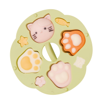 宝宝辅食蒸糕硅胶模具婴幼儿食品级可蒸糕点猫爪米糕全套工具磨具