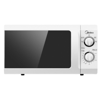 美的M1-211A/L213B微波炉 白色 20L 经典实用;机械旋钮;转盘加热;微波功能 ;台嵌两用 ; 涂层内胆