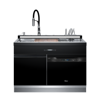欧诚集成水槽智能10套嵌入式碗柜3D超声波果蔬清洗手工304不锈钢 全自动保洁烘干洗碗机+保洁柜A8 1100尺寸