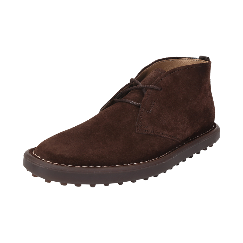 托德斯 TOD'S 男士绒面皮革系带靴子短靴沙漠靴XXM06G0ES50RE0