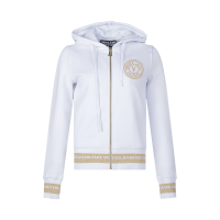 范思哲 VERSACE JEANS COUTURE 女士薄绒款连帽拉链卫衣开衫运动衫外套73HAIT07 CF00T
