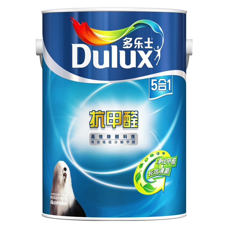 多乐士(Dulux) 抗甲醛五合一乳胶漆内墙面漆 油漆涂料A899 6L