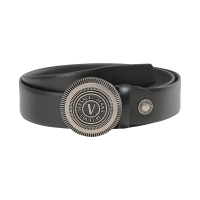 范思哲 VERSACE JEANS COUTURE 男士牛皮革可裁剪板扣式皮带腰带3.4cm73YA6F08 72006