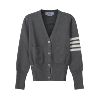 汤姆·布朗 THOM BROWNE 女士棉质V领针织衫开衫FKC207A 00219