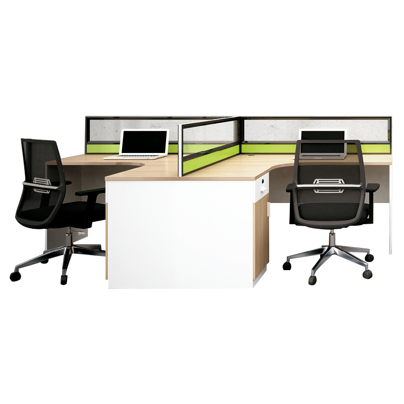 钜晟办公桌2.8米双人位屏风职员桌电脑桌JS-P1481T字