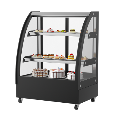 松氏蛋糕柜冷藏展示柜商用水果熟食甜品冰柜风冷台式小型保鲜柜 弧形后开门0.9米