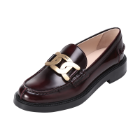 托德斯 TOD'S 女士牛皮麻花扣乐福鞋单鞋XXW59C0EN90SHA