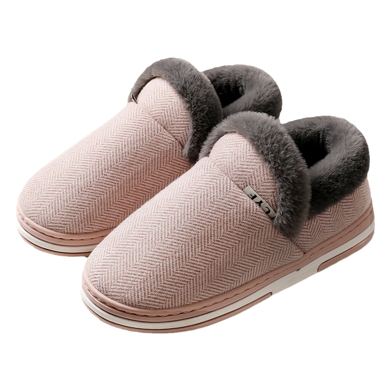 送爸妈防水棉拖鞋老人防滑冬季外穿室内家用秋冬天软底中老年957