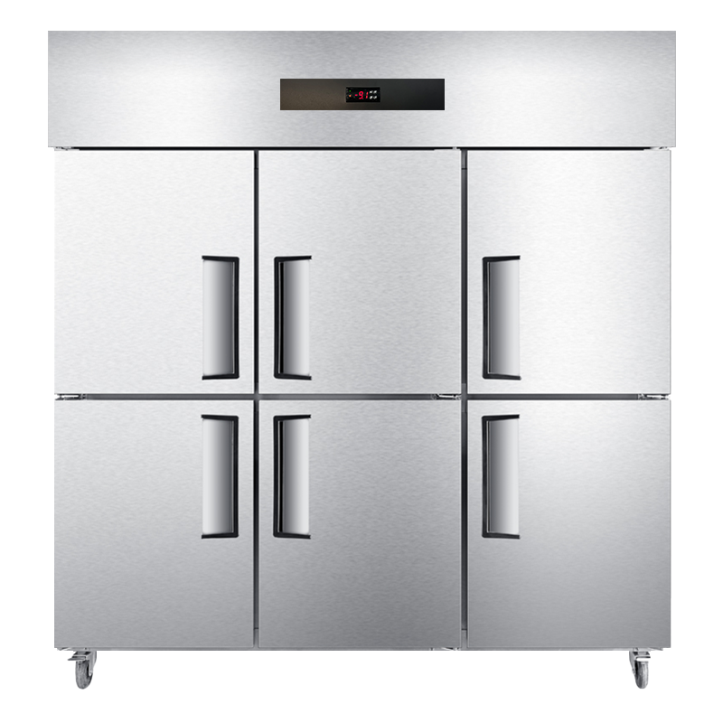 品能达风冷六门商用冰箱无霜不锈钢迅速制冷超大容量低噪节能数显电子温控多款可选支持定制品质保证冰柜六门双温立柜大容量