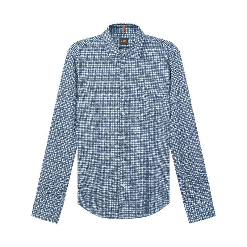 雨果博斯 HUGO BOSS 男士棉质修身版长袖衬衫50472902