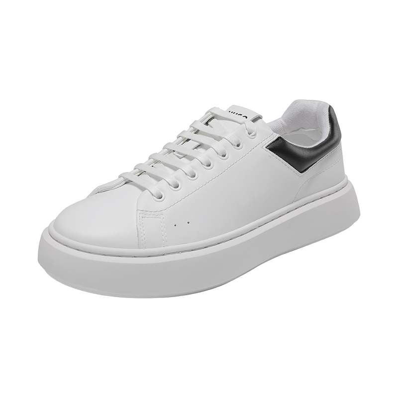 雨果博斯 HUGO BOSS 男士再生皮革等材质系带休闲运动鞋板鞋小白鞋50470316