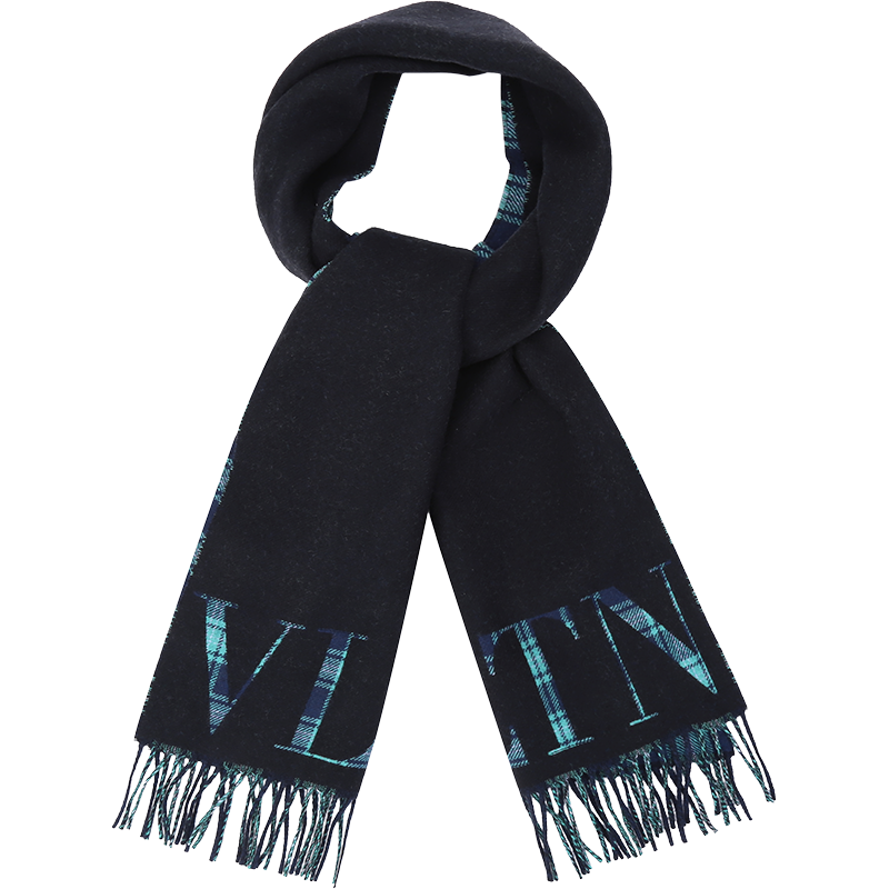 华伦天奴 VALENTINO 男士初剪羊毛保暖围巾WY2ER033 CDJ