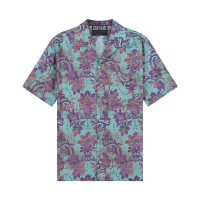 范思哲 VERSACE JEANS COUTURE 男士棉质宽松版休闲短袖衬衫式外套73GAL2B2 NS154