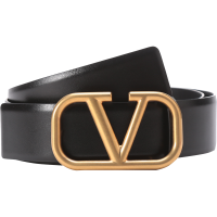 华伦天奴 VALENTINO 男士牛皮VLogo复古板扣式双面皮带腰带 XY2T0Q87ECU