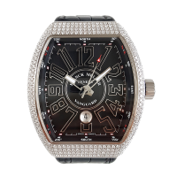 [正品二手95新]FRANCK MULLER CURVEX穆勒 钢款V 45 SC自动机械 44*53mm二手男表