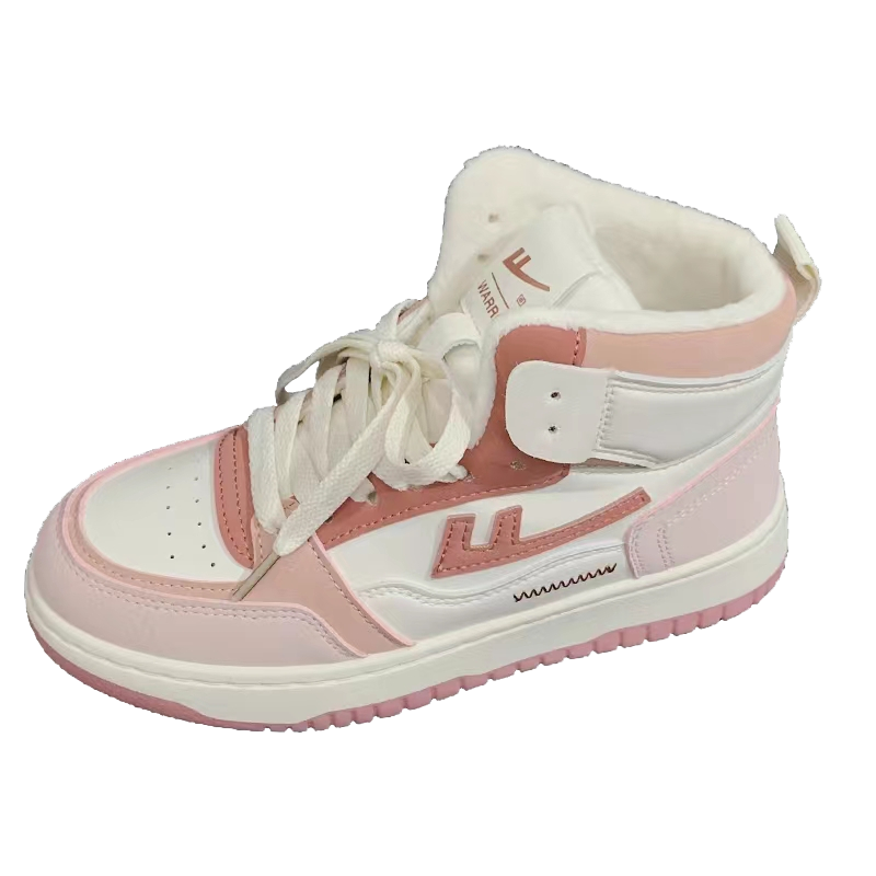 回力高帮鞋女冬百搭加绒二棉鞋小众设计学生复古韩版休闲保暖板鞋子女