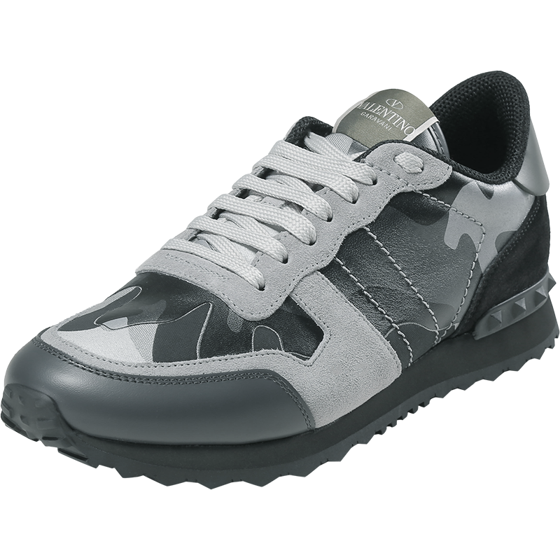 华伦天奴 VALENTINO 男士Rockrunner Camouflage系带休闲运动鞋 XY2S0723 XVU