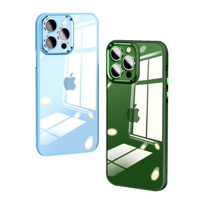 安美宝 苹果14手机壳新款金属镜头iphone13promax手机套透明14pro硅胶防摔男14pluspor女12保护