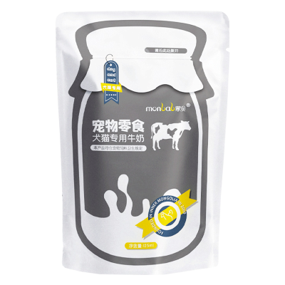 蒙贝 猫犬专用牛奶125ml*5袋 狗狗猫咪零食 幼犬成犬宠物奶