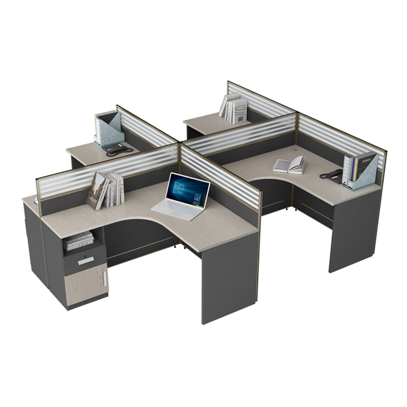 匡大简约现代板式屏风办公桌2.8米四人卡位职员办公桌KD-16L2010