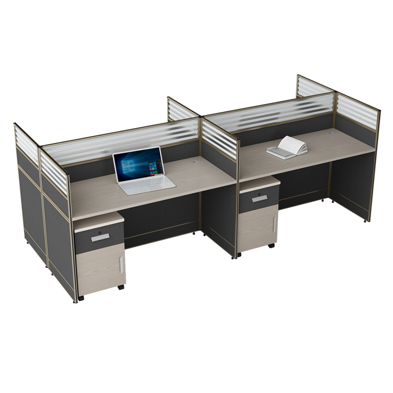 匡大板式屏风办公桌2.8米四人位简约现代职员桌电脑桌KD-16L2035