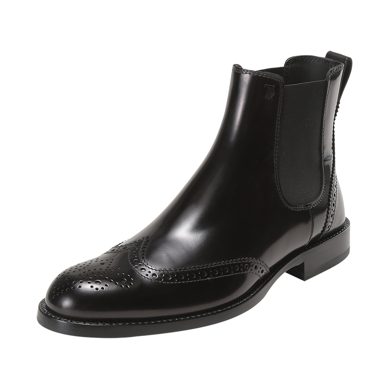 托德斯 TOD'S 男士牛皮穿孔雕花靴子短靴踝靴皮靴XXM01E0EA20AKT