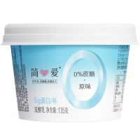简爱 0蔗糖酸奶135g*8杯 3.8g天然乳蛋白质低温酸奶