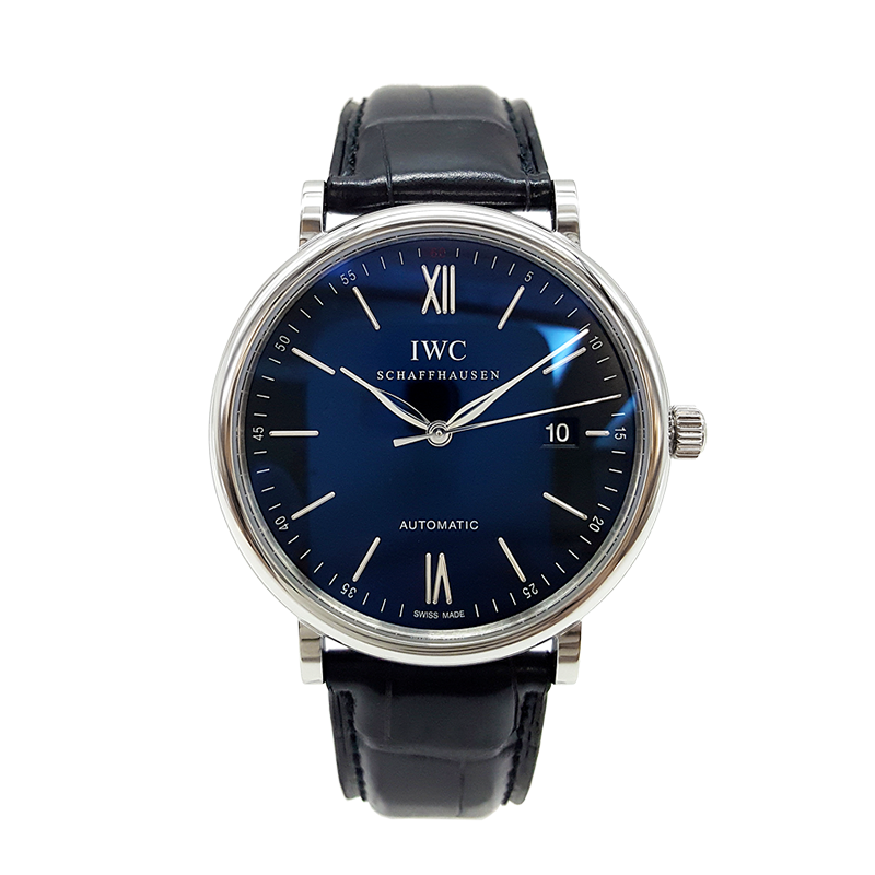 [正品二手99新]万国 IWC 柏涛菲诺 IW356502 自动机械 40MM男表 日期显示 针扣 全套
