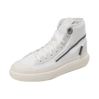 Y-3 男女同款织物配皮AJATU COURT HIGH高帮拉链装饰系带休闲运动鞋厚底鞋GW8619