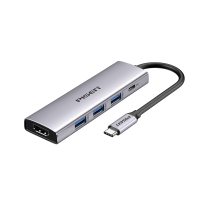 品胜USB2.0分线器HUB(0.25米)扩展坞网口转换器Type-C拓展坞适用笔记本电脑