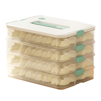 何亦饺子盒家用食品级厨房冰箱整理神器馄饨盒保鲜速冻冷冻专用收纳盒