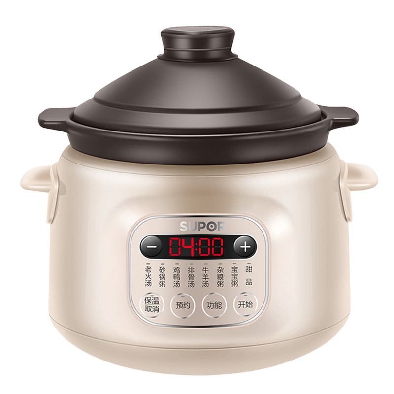 苏泊尔(SUPOR)电炖锅多功能电炖盅3L/升容量优质紫陶内胆煲汤锅炖汤锅煮粥锅智能预约定时DG30YC816
