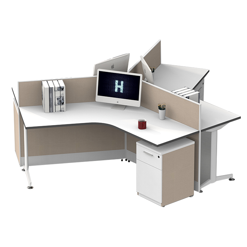 匡大屏风办公桌三人位电脑桌现代职员办公桌屏风工作位电脑办公桌 KDT127