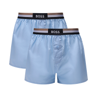 雨果博斯 HUGO BOSS 男士棉质标志性条纹腰带睡衣居家短裤内裤两件套装50469762
