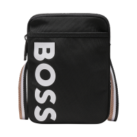 雨果博斯 HUGO BOSS 男士多元安纤维(再生)单肩斜挎包颈部挂包手机包50470958