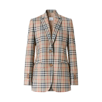 博柏利/巴宝莉 BURBERRY 女款绵羊毛方正版型量裁西服上衣外套8033466