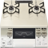 日本原装进口 RINNAI林内 燃气灶烤箱灶 lakucie系列两眼灶奶白色 RT66WH7RGA-CWR-LPG液化气