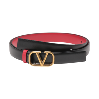 华伦天奴 VALENTINO 女士皮革VLOGO SIGNATURE不可裁剪复古双面使用皮带腰带1W2T0S12ZFR