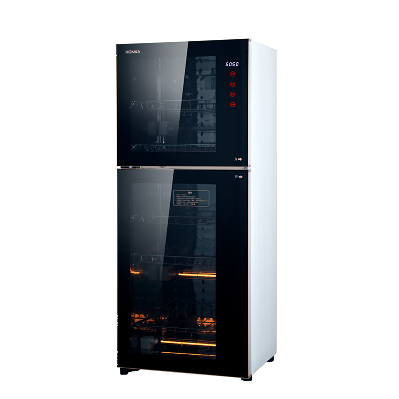 康佳(KONKA)商用家用消毒柜 消毒碗柜 厨房商用立式消毒柜家用 臭氧高温 二星级大容量97L双门 ZTD168K34