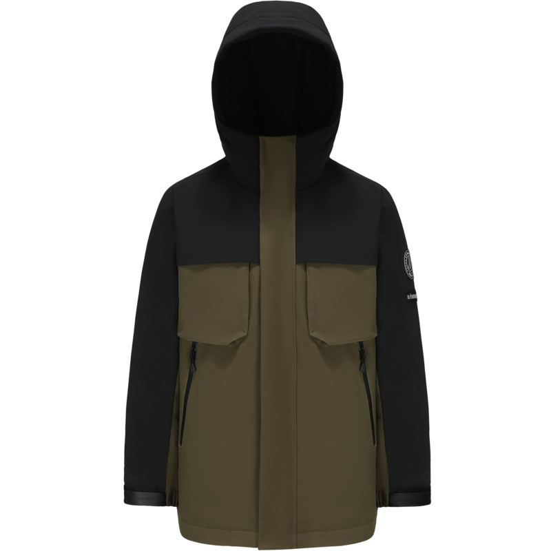 波司登2022男装露营系列短款连帽设计双重门襟抗风防雨保暖羽绒服