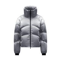 盟可睐/蒙口 MONCLER 女士闪亮涂层宽松版短款高领鹅绒羽绒服夹克外套H2 093 1A00035 53A3H