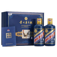 贵州茅台酒 生肖鸡年纪念酒 53度 酱香型白酒 375ml*2 礼盒装