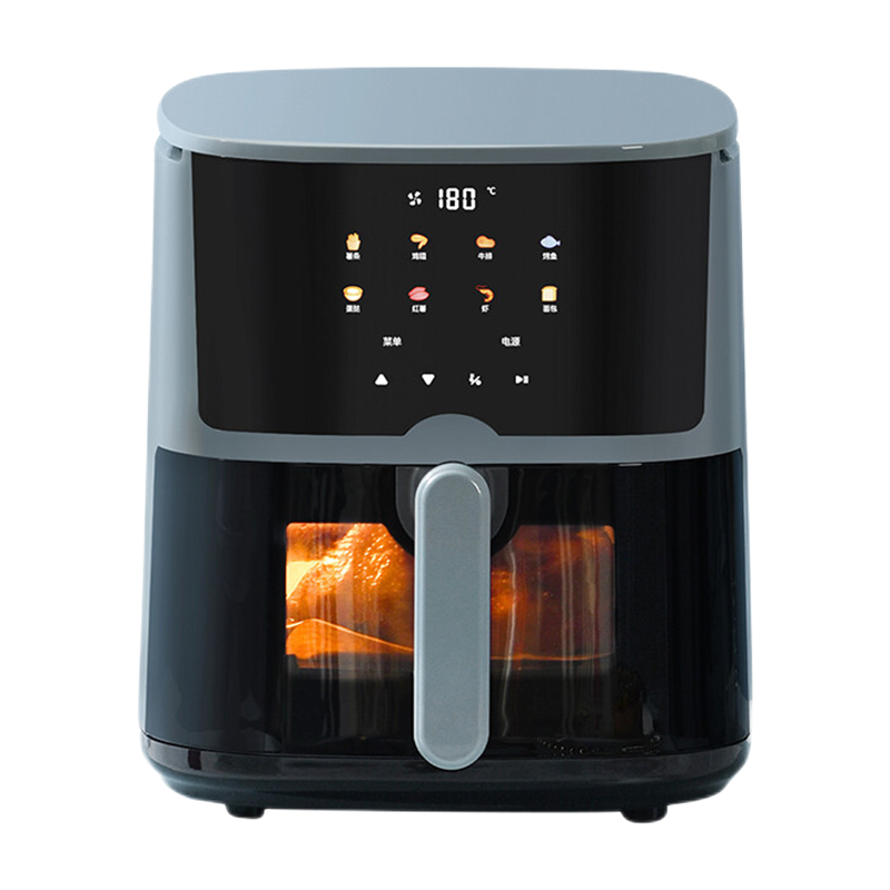 山本(SHANBEN)空气炸锅5.5L大容量智能家用可视窗口触控全自动电炸锅无油低脂多功能薯条机 8109VS