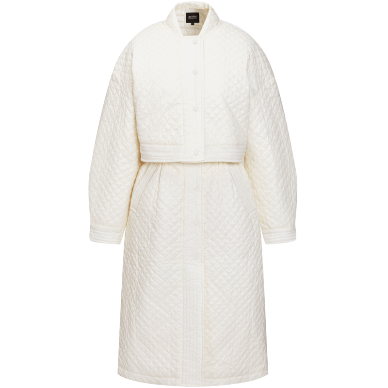 波司登2022新款女鹅绒风衣领长款腰部抽绳修身一衣三穿轻薄羽绒服